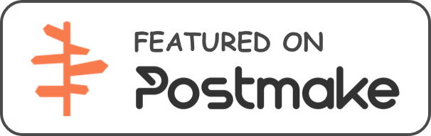 Postmake feature badge for light backgrounds